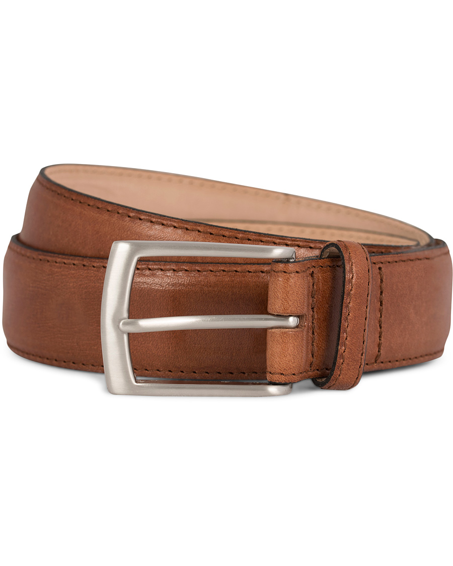 Homme | Loake 1880 Henry Leather Belt 3,3 cm Brown | Loake 1880 | Henry Leather Belt 3,3 cm Brown