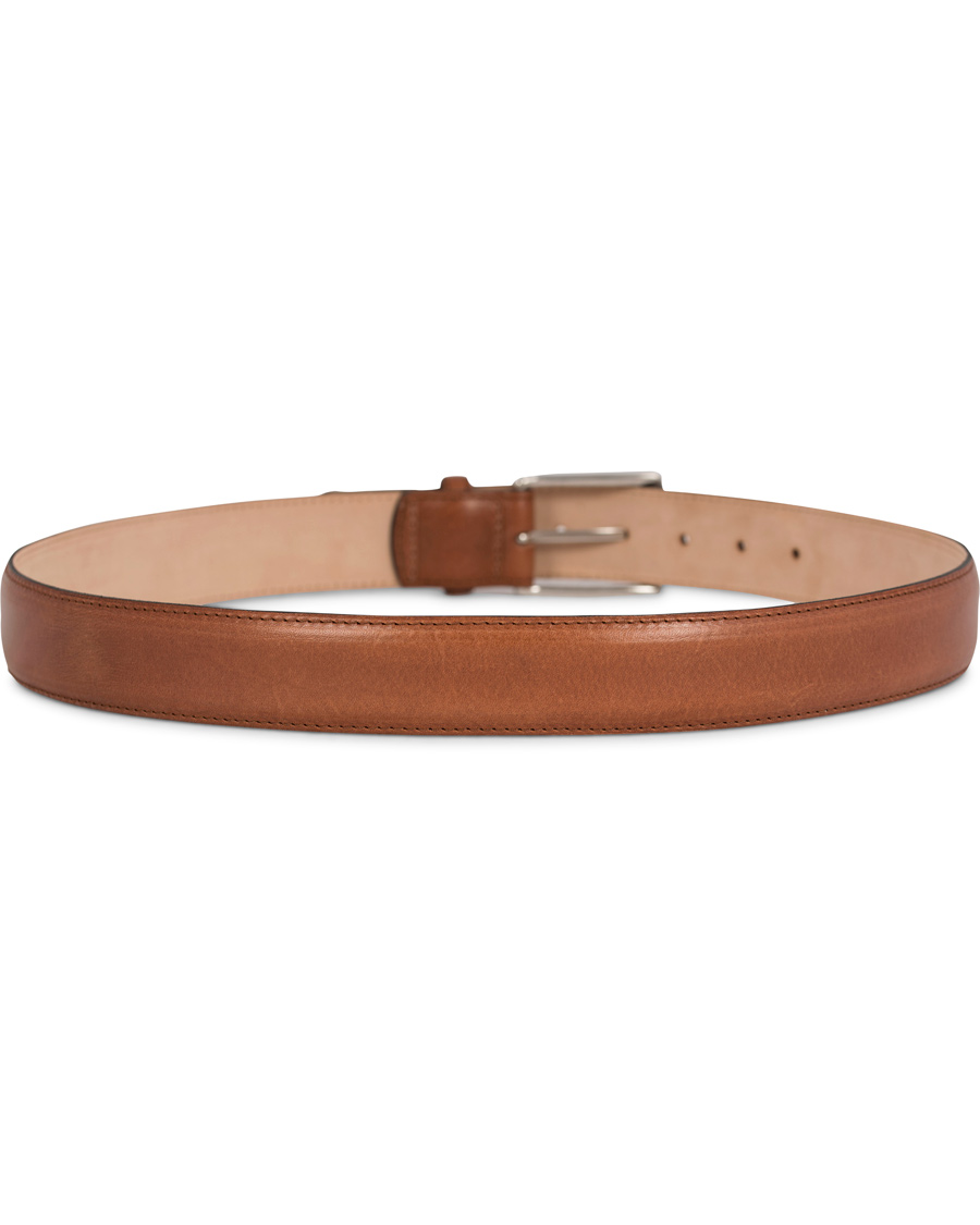 Homme | Loake 1880 Henry Leather Belt 3,3 cm Brown | Loake 1880 | Henry Leather Belt 3,3 cm Brown