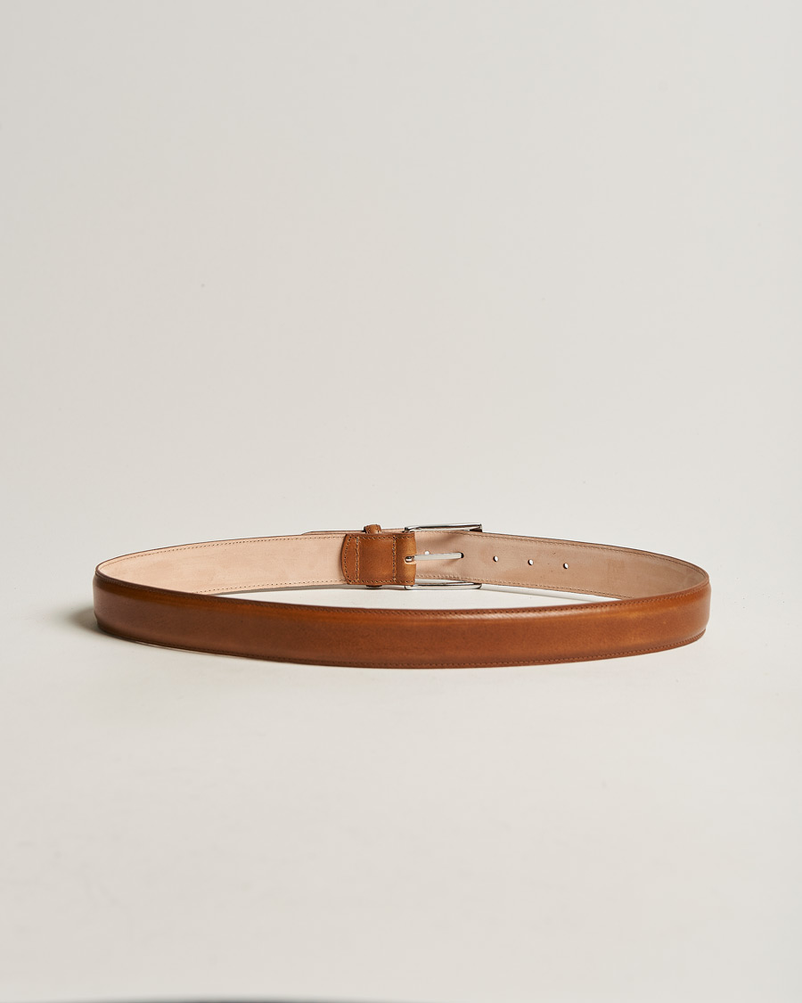Homme | Loake 1880 Henry Leather Belt 3,3 cm Tan | Loake 1880 | Henry Leather Belt 3,3 cm Tan