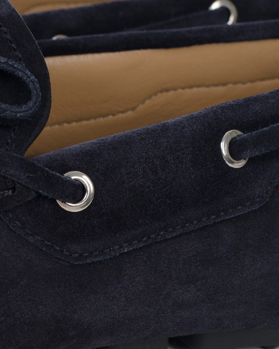 Homme | BALLY Dramer Suede Car Shoe Blue Navy | Bally | Dramer Suede Car Shoe Blue Navy