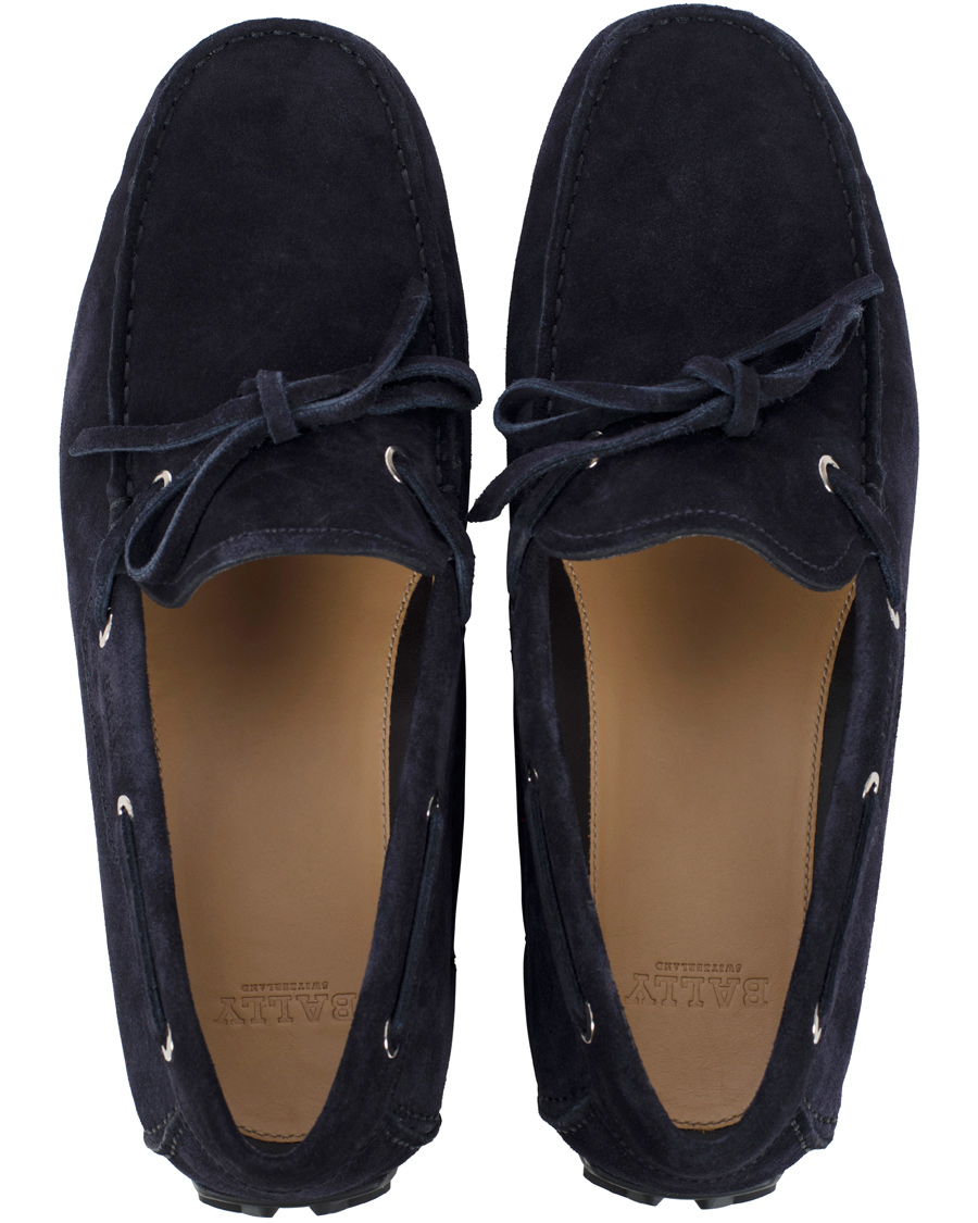 Homme | BALLY Dramer Suede Car Shoe Blue Navy | Bally | Dramer Suede Car Shoe Blue Navy