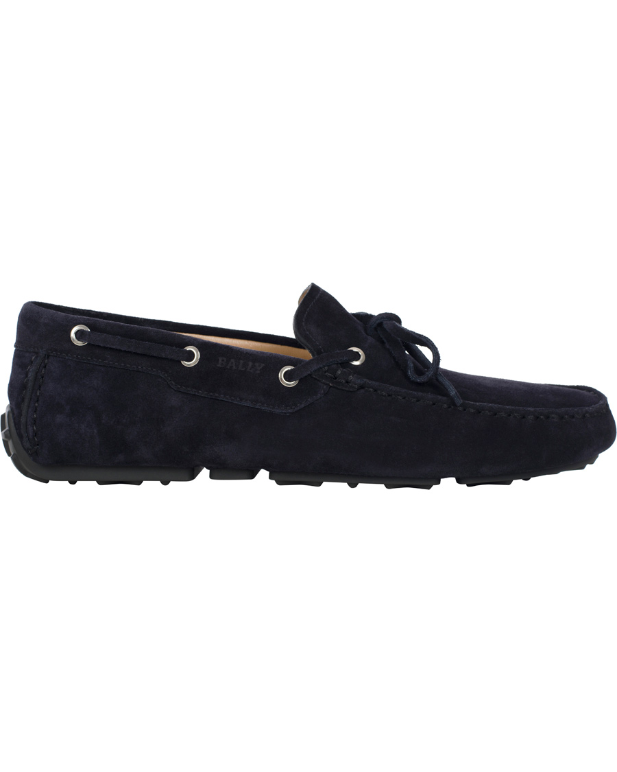 Homme | BALLY Dramer Suede Car Shoe Blue Navy | Bally | Dramer Suede Car Shoe Blue Navy