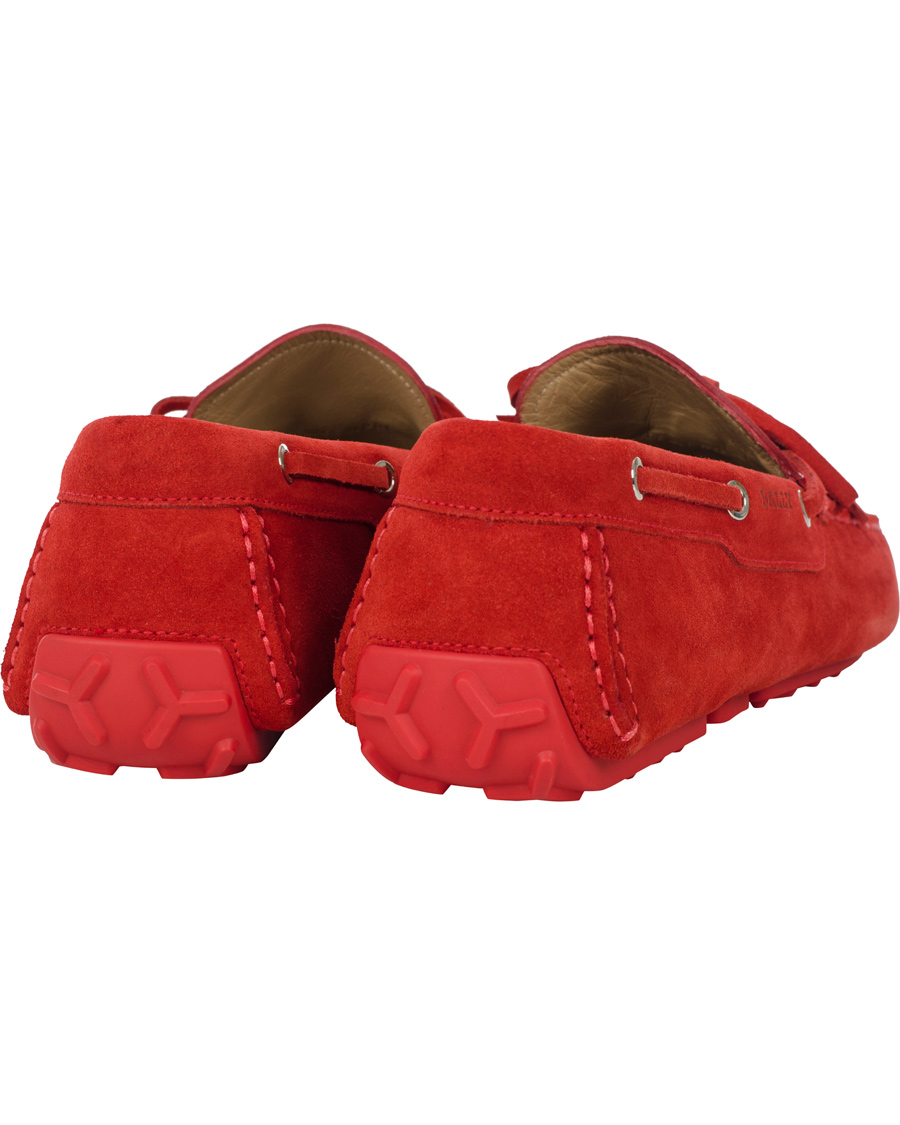 Heren | BALLY Dramer Suede Car Shoe Rosetto Red | Bally | Dramer Suede Car Shoe Rosetto Red