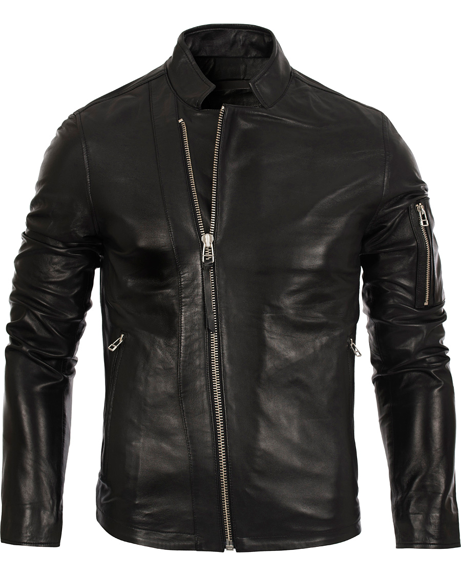 Heren | Jassen | Tiger of Sweden Jeans | Rikki Leather Jacket Black