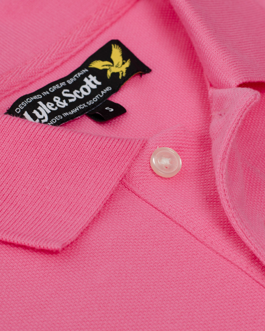Homme | Polos | Lyle & Scott | Plain Pique Polo Shirt Hot Pink