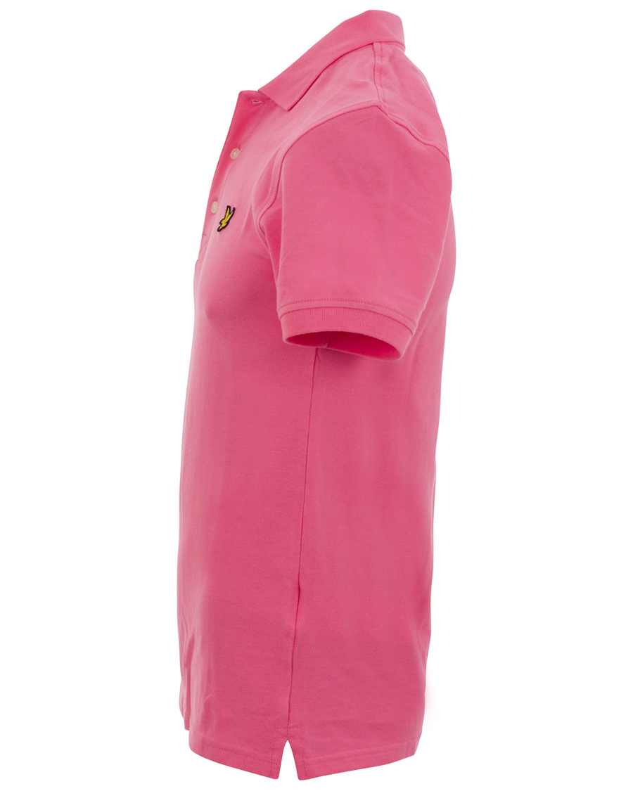 Homme | Polos | Lyle & Scott | Plain Pique Polo Shirt Hot Pink