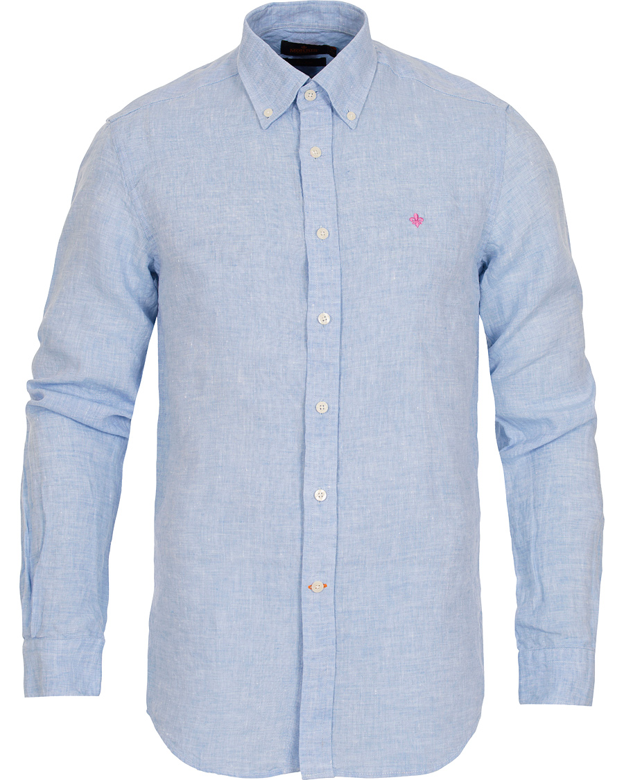 Homme | Chemises | Morris | Douglas Linen Shirt Light Blue