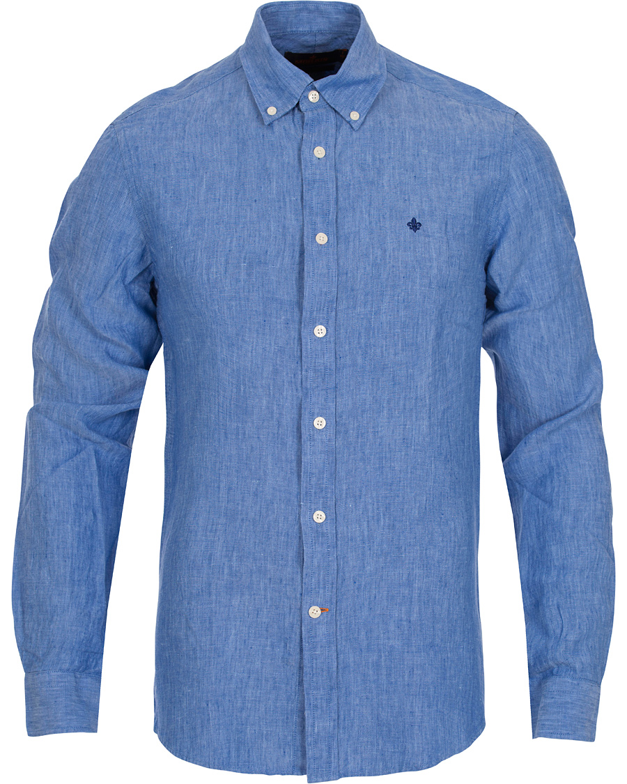 Homme | Chemises | Morris | Douglas Linen Shirt Blue
