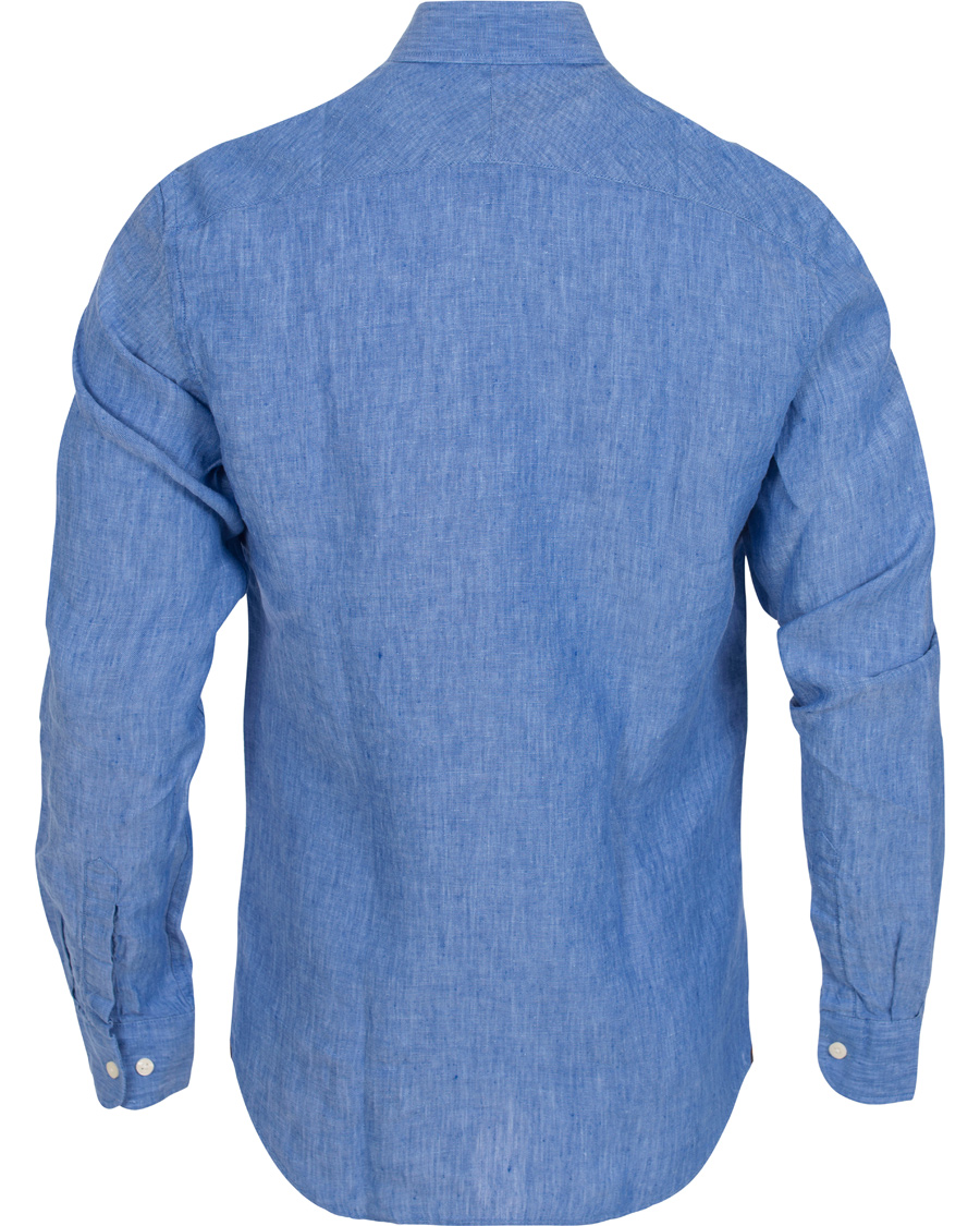 Homme | Chemises | Morris | Douglas Linen Shirt Blue