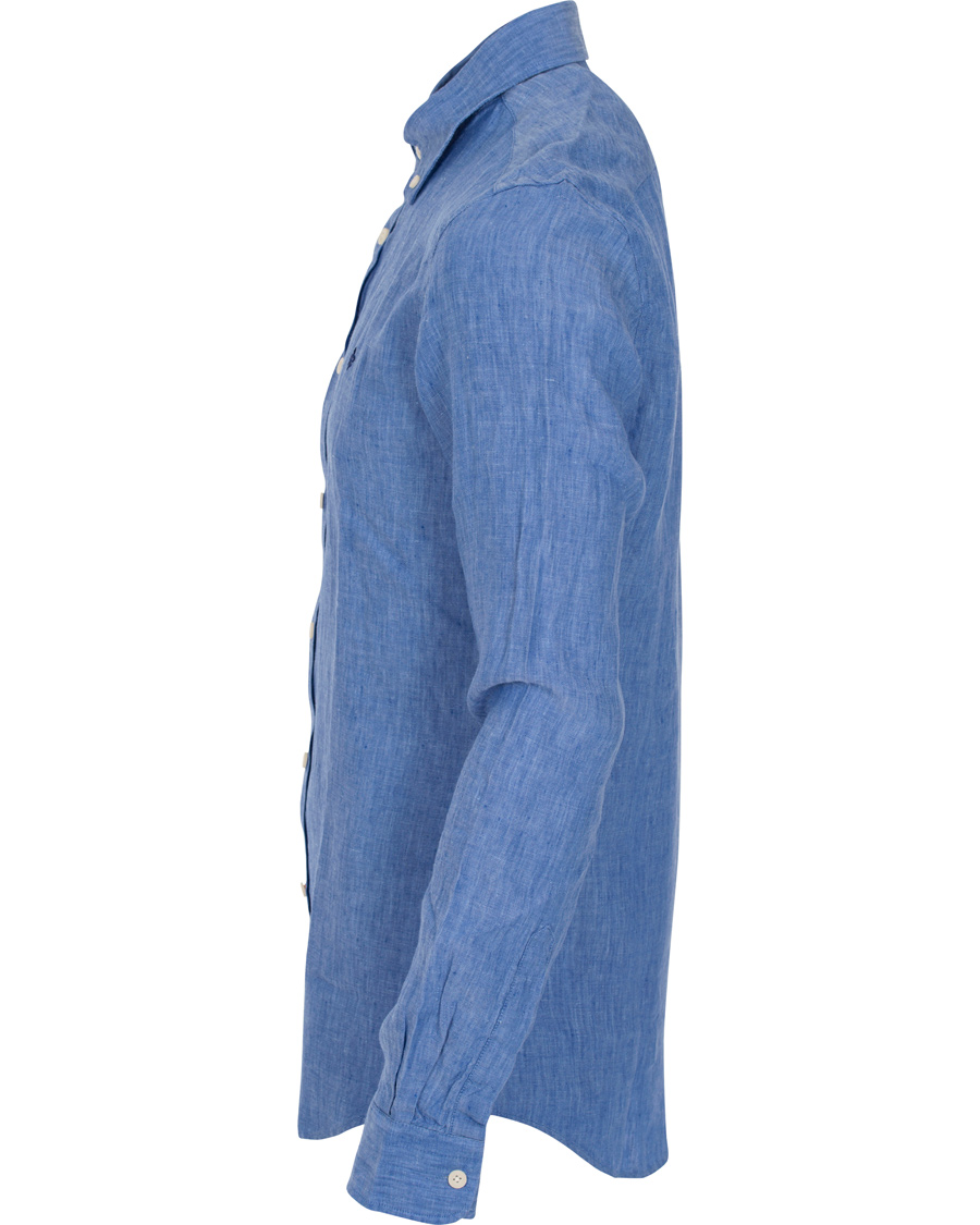 Homme | Chemises | Morris | Douglas Linen Shirt Blue