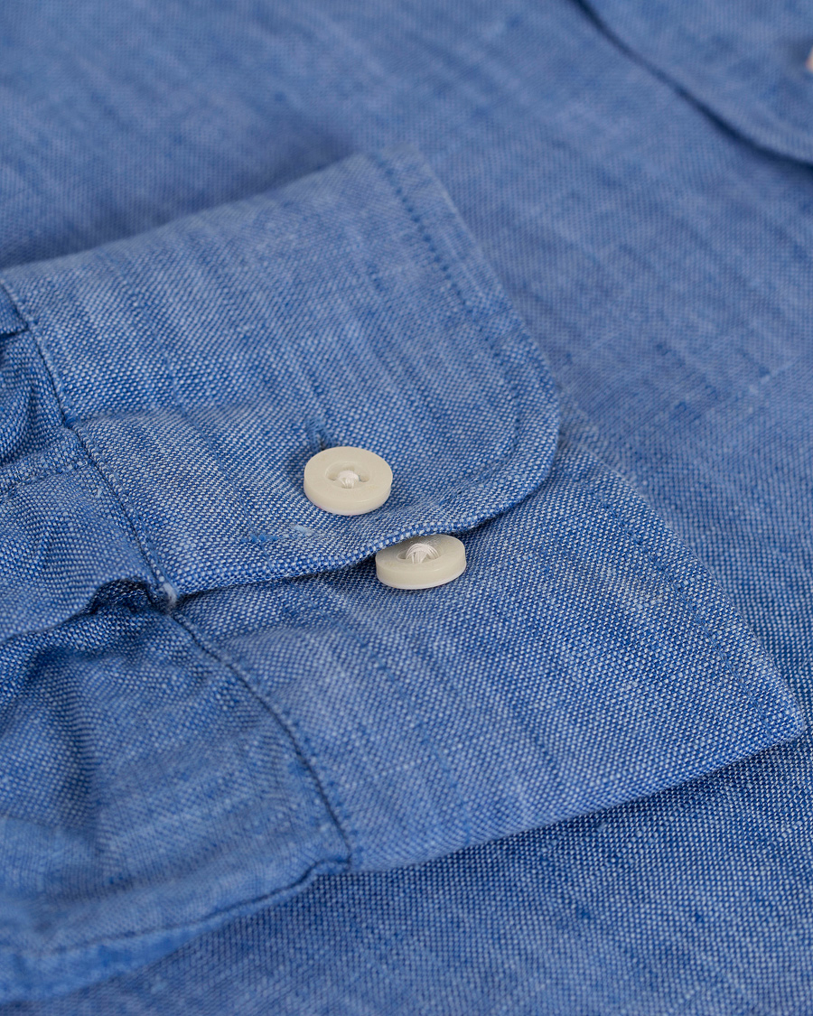 Homme | Chemises | Morris | Douglas Linen Shirt Blue