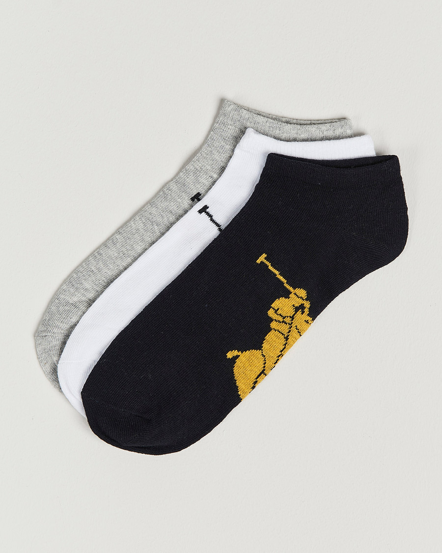 Heren | Ondergoed | Polo Ralph Lauren | 3-Pack Sneaker Sock Grey/White/Black