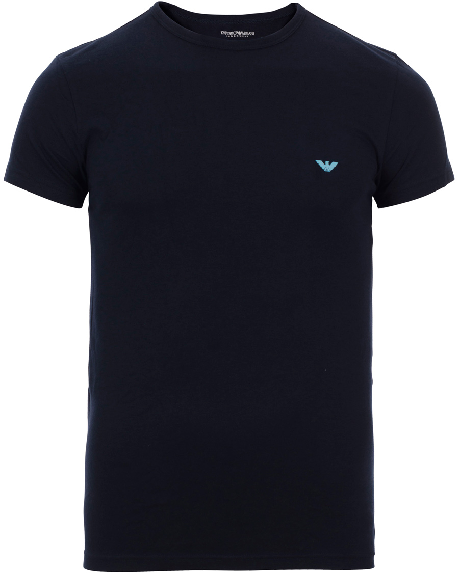 Homme | T-shirts | Emporio Armani | 2-Pack T-shirt Regular Fit Navy/Blue