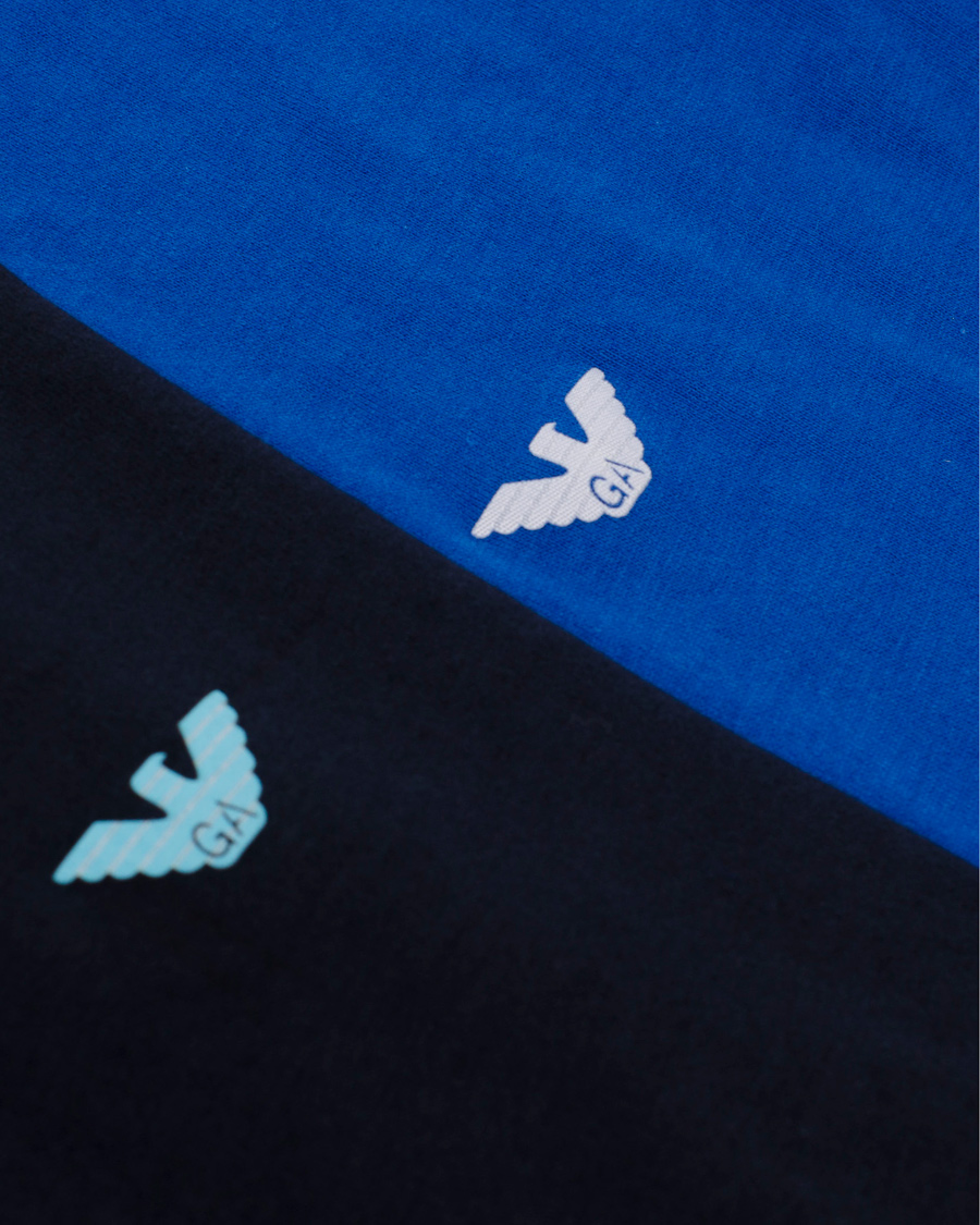 Homme | T-shirts | Emporio Armani | 2-Pack T-shirt Regular Fit Navy/Blue