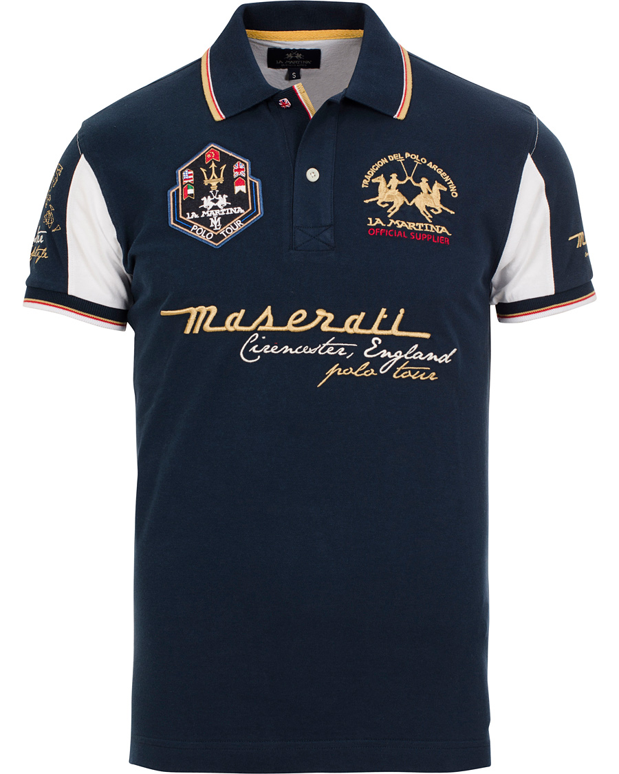 Homme | Polos | La Martina | Maserati Piquet Navy
