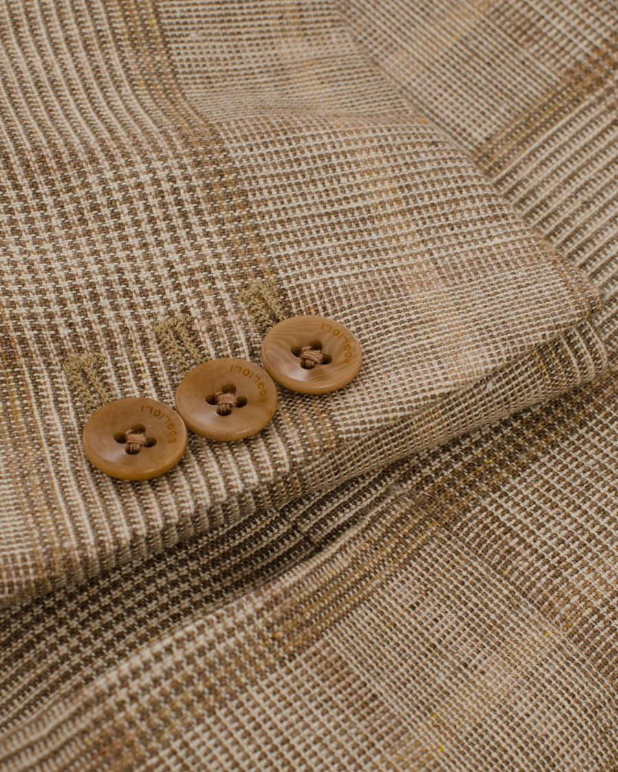 Homme | Blazers | Boglioli | Dover Patch Pocket Prince Of Wales Blazer Beige
