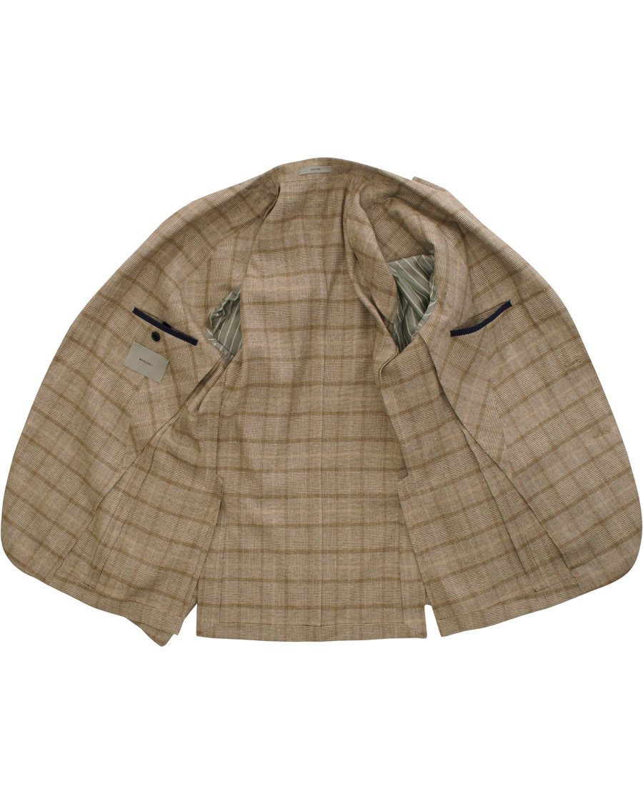 Homme | Blazers | Boglioli | Dover Patch Pocket Prince Of Wales Blazer Beige