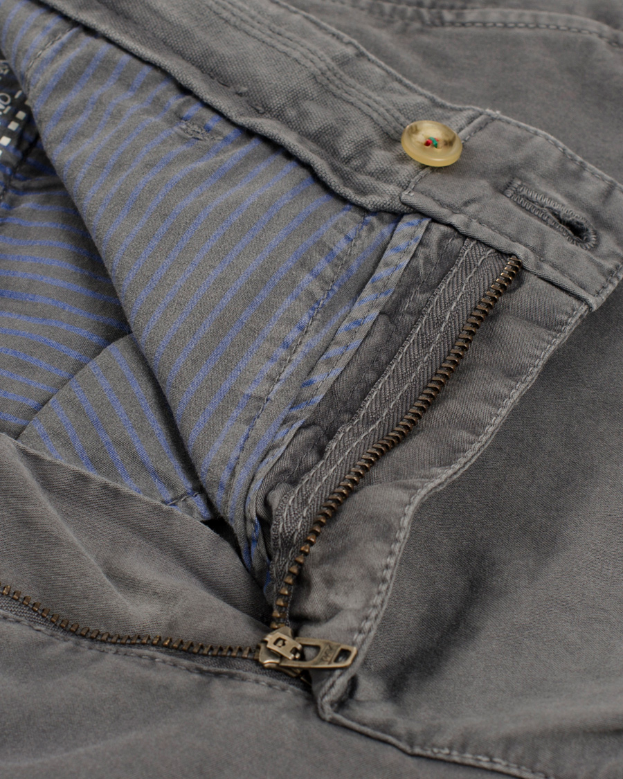 Heren | Broeken | Boomerang | Steeve Cotton Satin Chino Seagull Grey