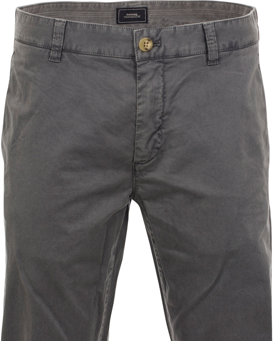 Heren | Broeken | Boomerang | Steeve Cotton Satin Chino Seagull Grey