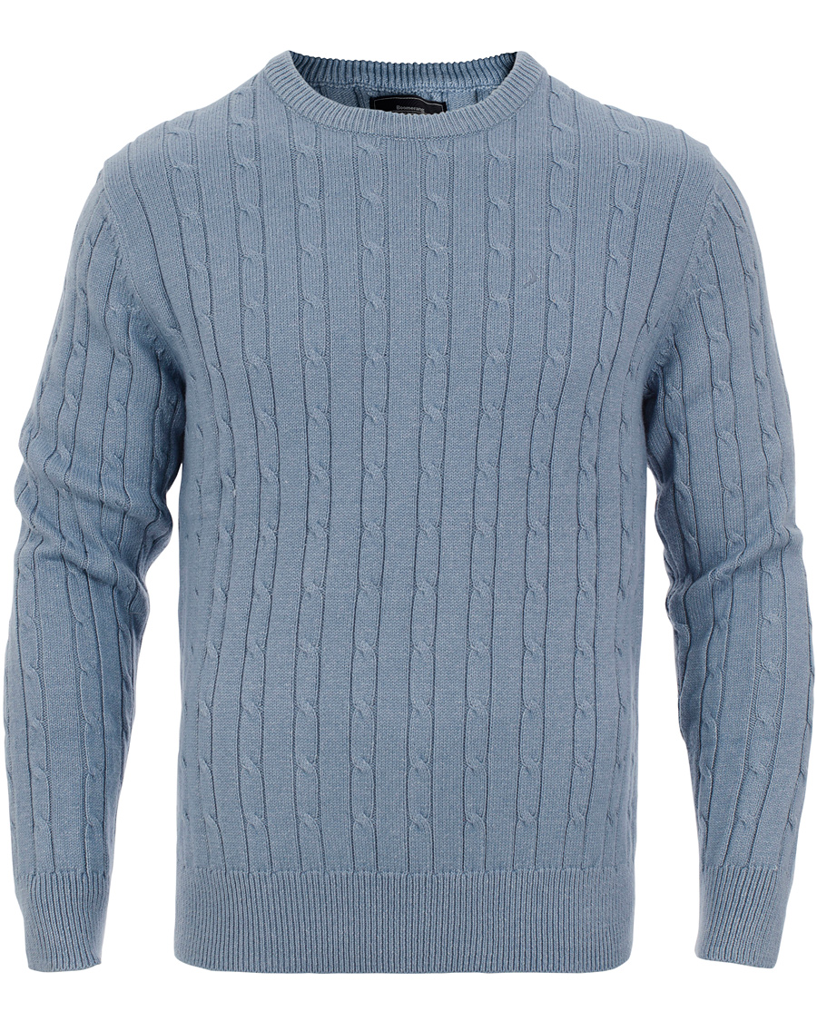 Heren | Truien | Boomerang | Lund Cable Knit Aura Blue