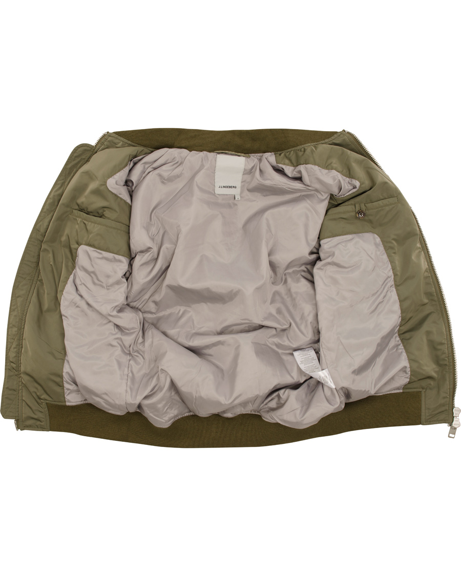 Homme | Manteaux Et Vestes | J.Lindeberg | Marky Taff Nylon Bomber Jacket Olive Green
