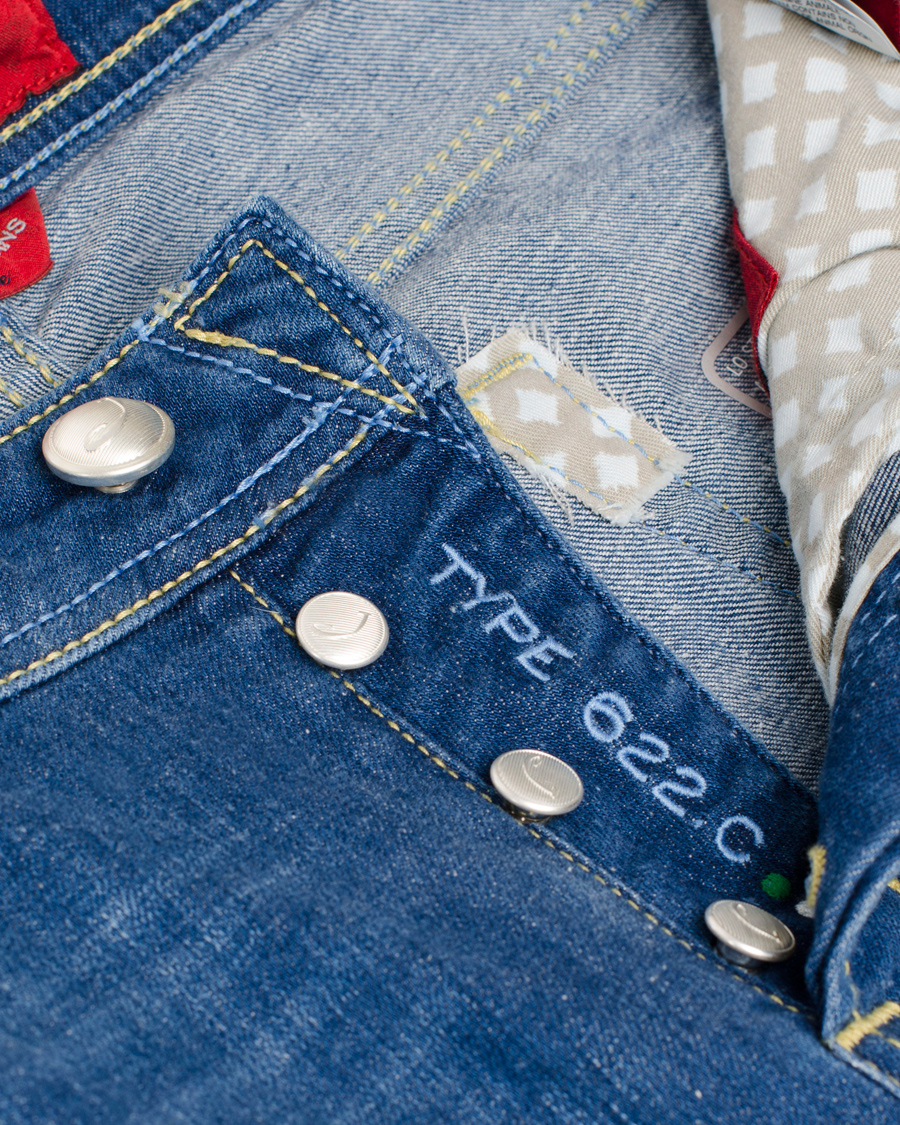 Homme | Jeans | Jacob Cohën | 622 Slim Jeans Light Blue/Light Blue Label