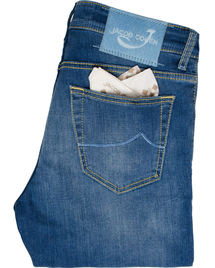 Homme | Jeans | Jacob Cohën | 622 Slim Jeans Light Blue/Light Blue Label