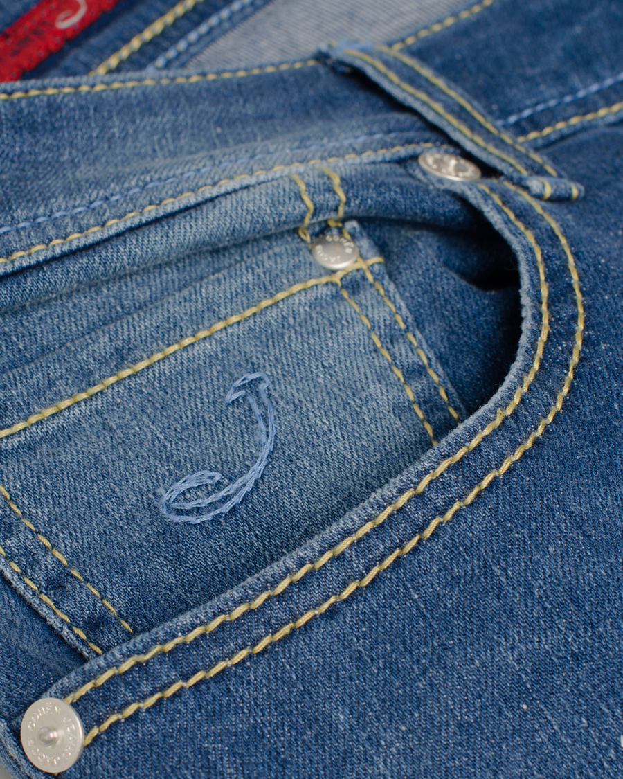 Homme | Jeans | Jacob Cohën | 622 Slim Jeans Light Blue/Light Blue Label