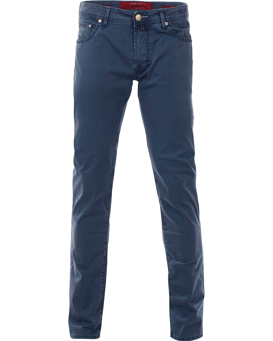 Homme | Pantalons | Jacob Cohën | 622 Slim 5-Pocket Trousers Blue