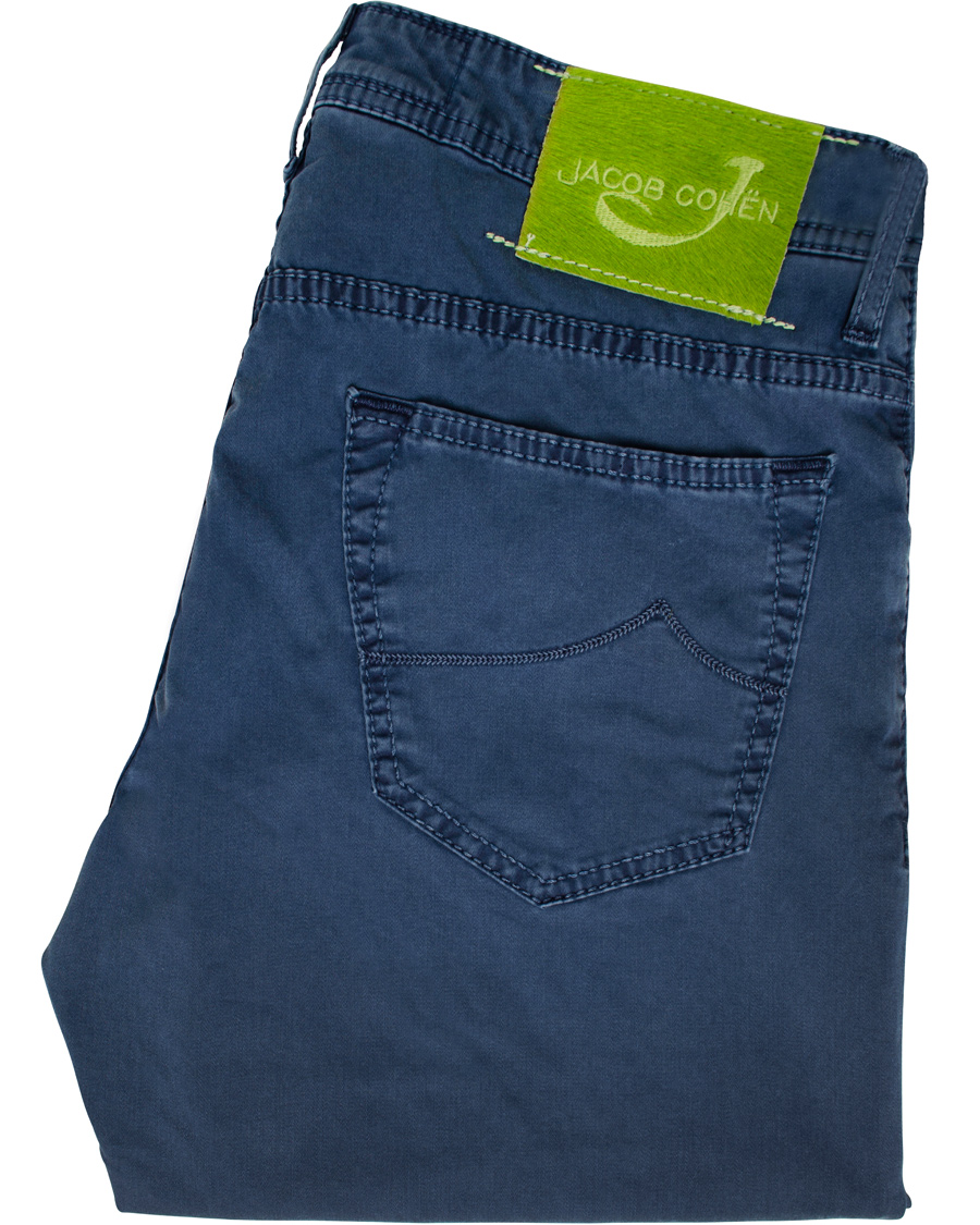 Homme | Pantalons | Jacob Cohën | 622 Slim 5-Pocket Trousers Blue