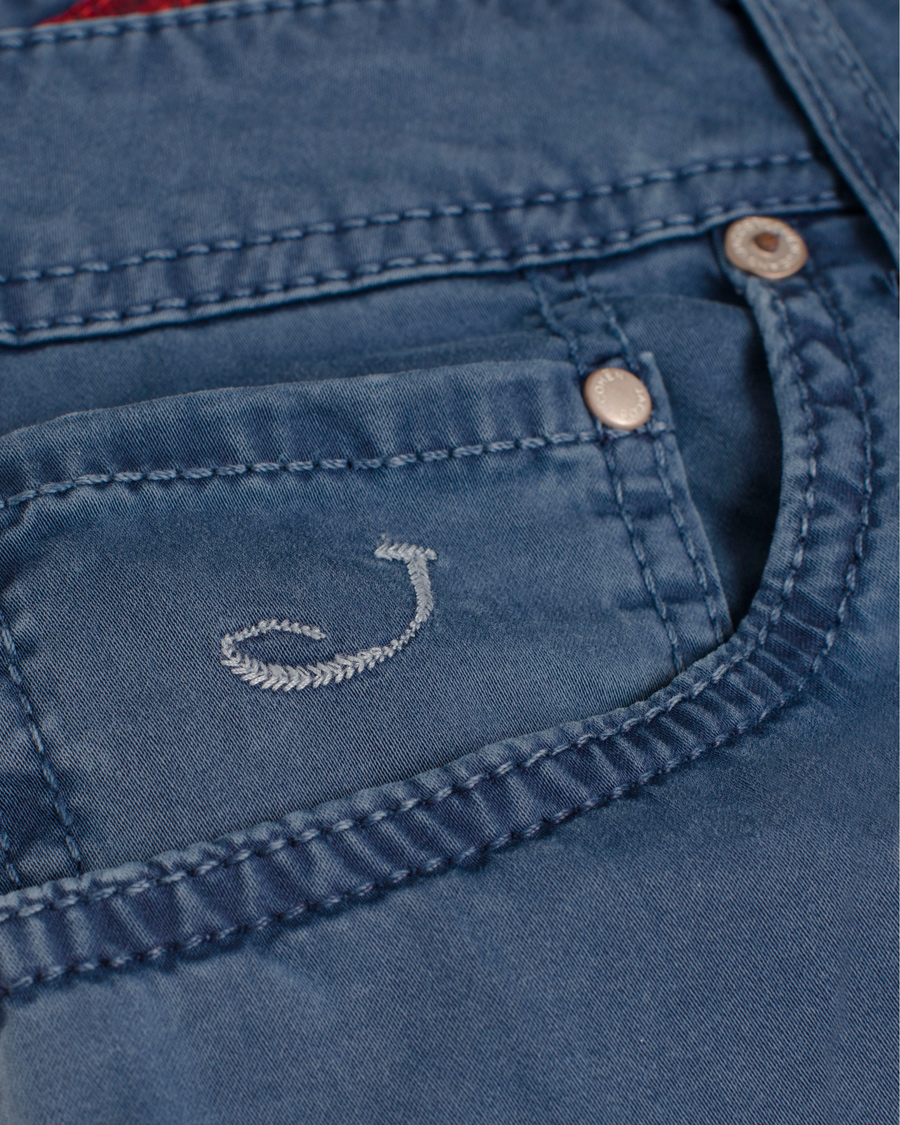 Homme | Pantalons | Jacob Cohën | 622 Slim 5-Pocket Trousers Blue