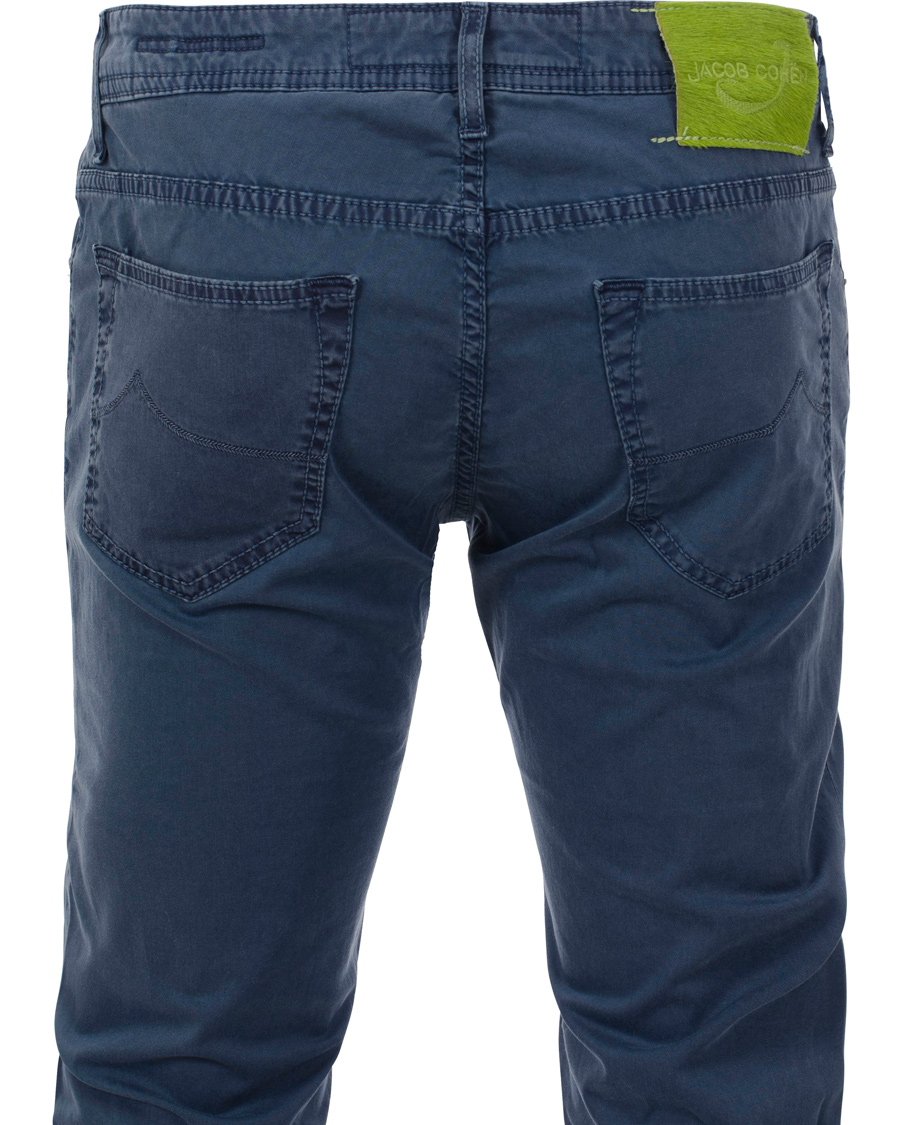 Homme | Pantalons | Jacob Cohën | 622 Slim 5-Pocket Trousers Blue