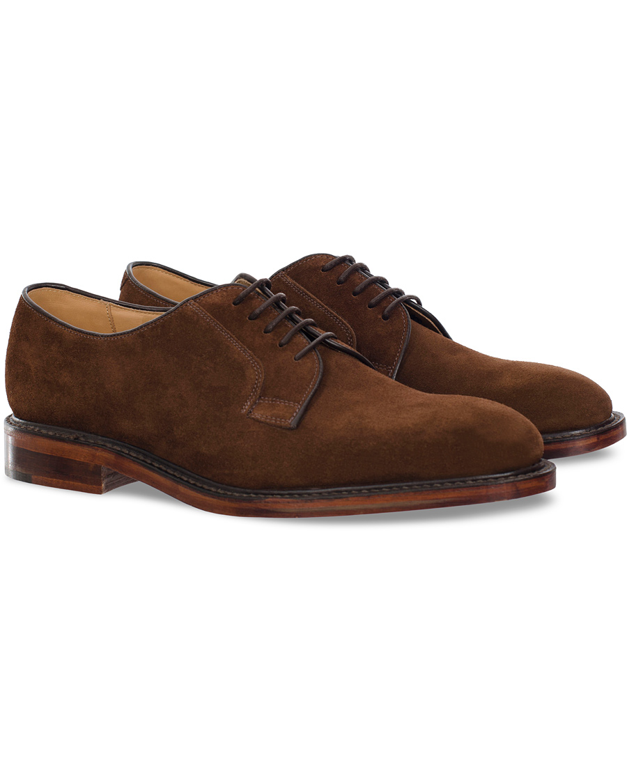 Heren | Loake 1880 Perth Derby Dark Brown Suede | Loake 1880 | Perth Derby Dark Brown Suede