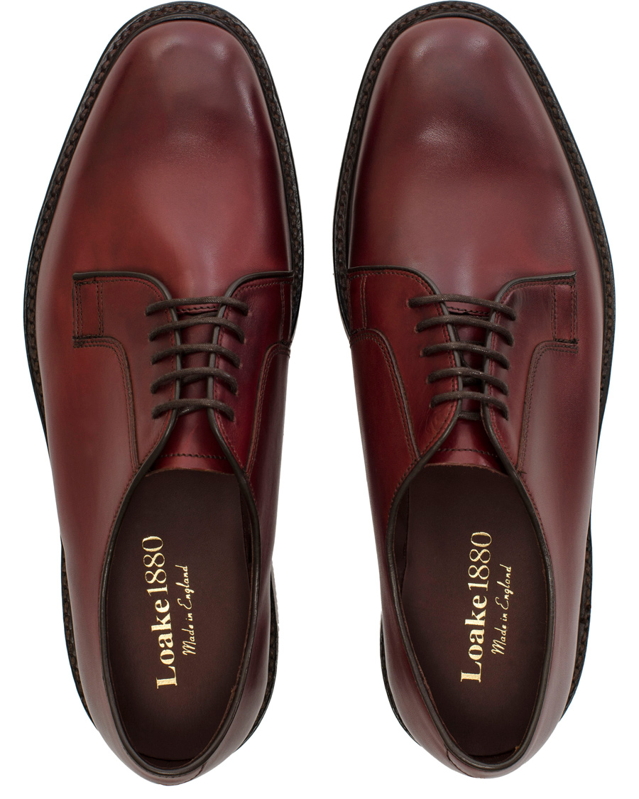 Homme | Loake 1880 Perth Derby Burgundy Burnished Calf | Loake 1880 | Perth Derby Burgundy Burnished Calf