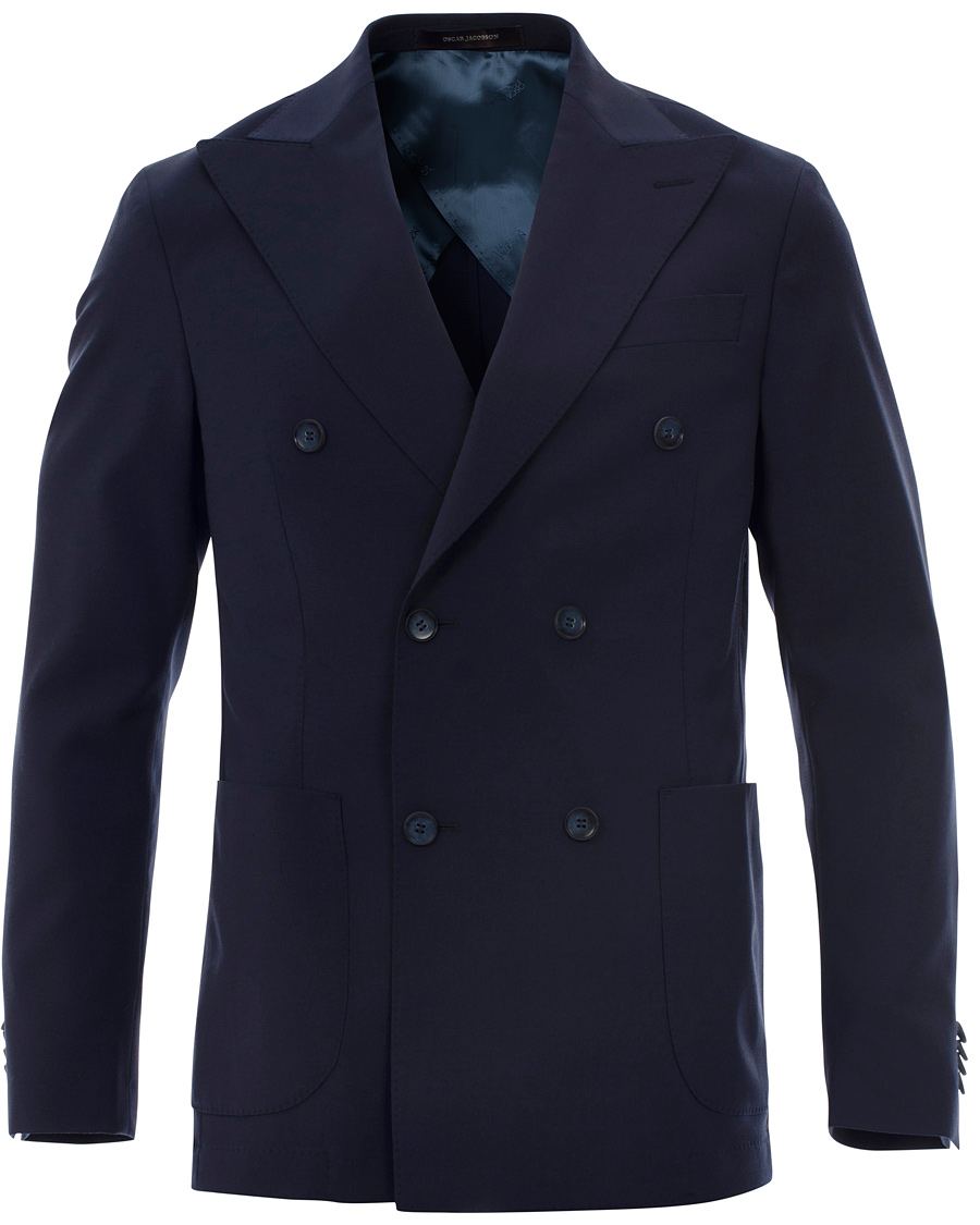Heren | Blazers | Oscar Jacobson | Erik Double Breasted Blazer Napoli Blue