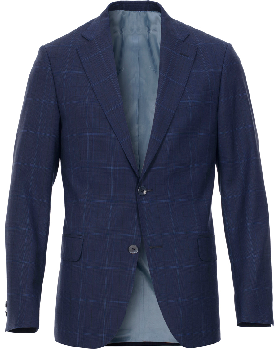 Homme | Costumes | Oscar Jacobson | Edmund Window Pane Reda Suit Dark Blue