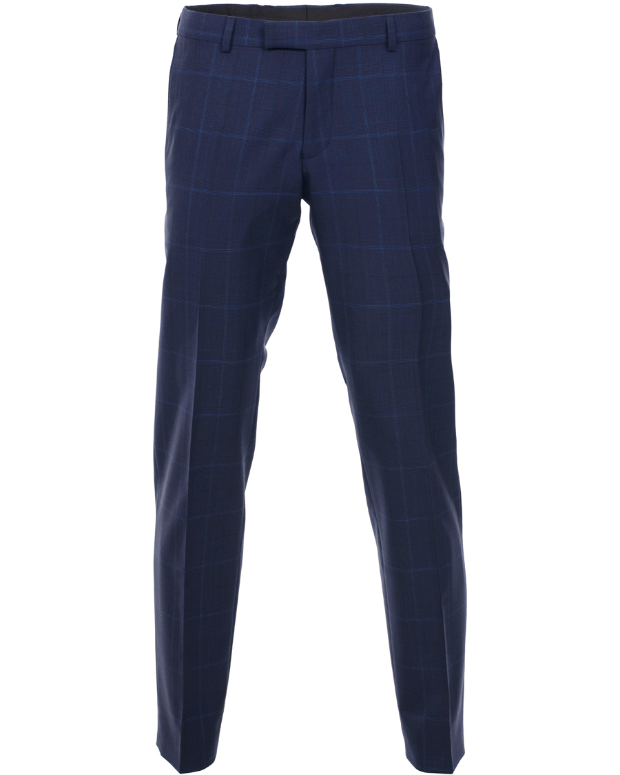 Homme | Costumes | Oscar Jacobson | Edmund Window Pane Reda Suit Dark Blue