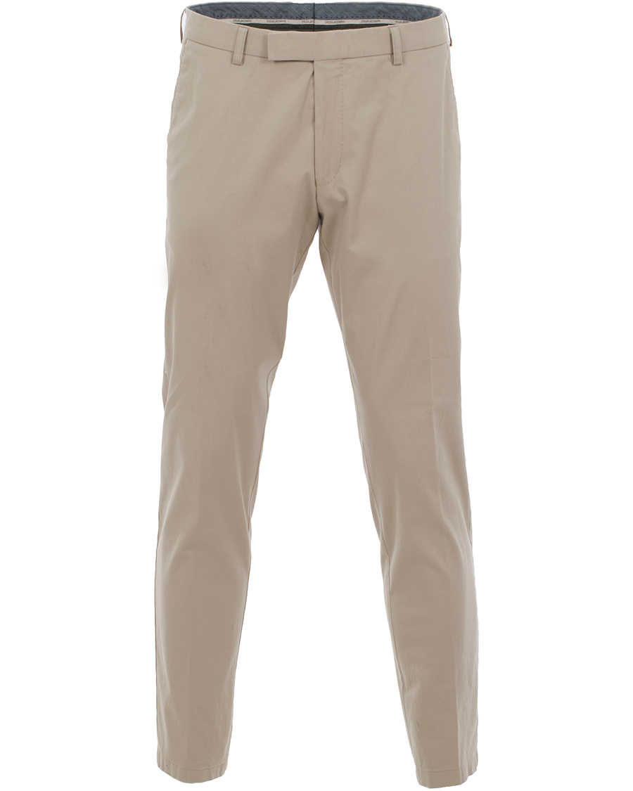 Heren | Broeken | Oscar Jacobson | Denzel Stretch Cotton Trousers Beige 52