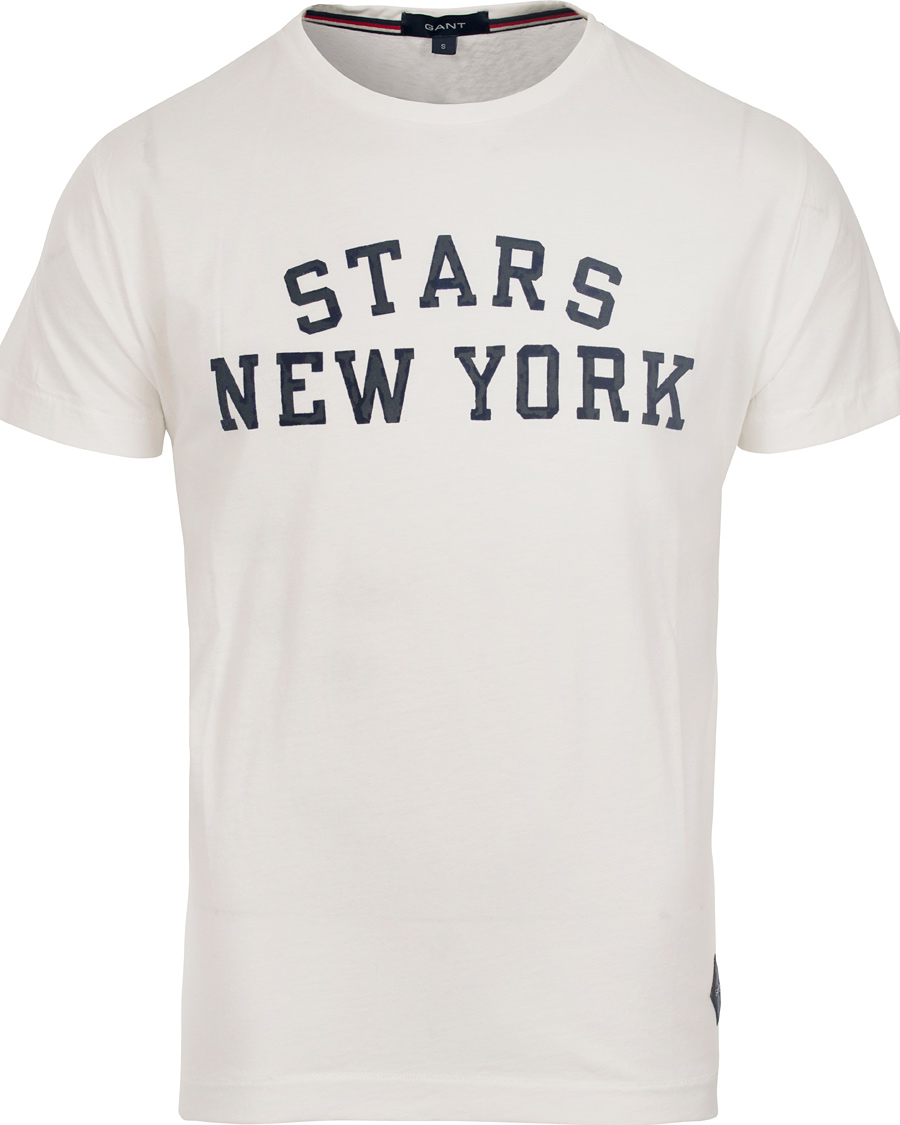 Homme | T-shirts | GANT | Stars New York T-shirt Cream