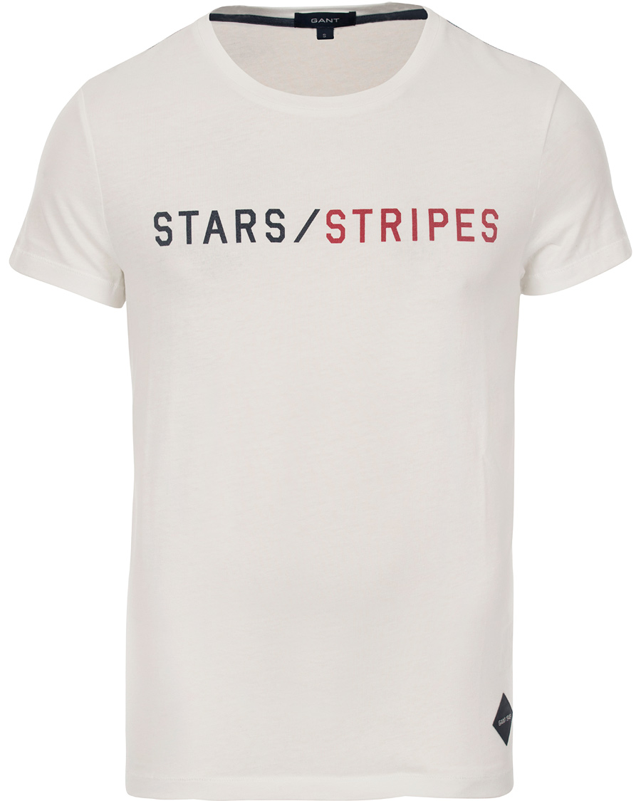 Homme | T-shirts | GANT | Stars/Stripes T-shirt Eggshell