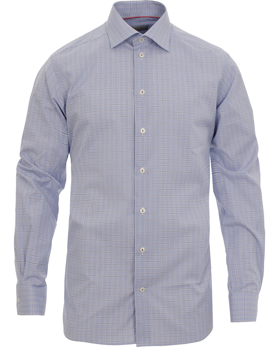 Homme | Chemises | Eton | Contemporary Fit Shirt Red Ribbon Check Blue