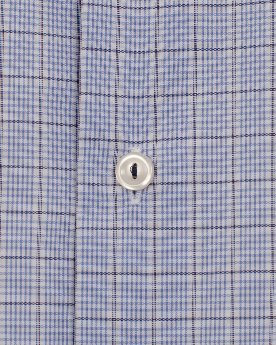 Homme | Chemises | Eton | Contemporary Fit Shirt Red Ribbon Check Blue