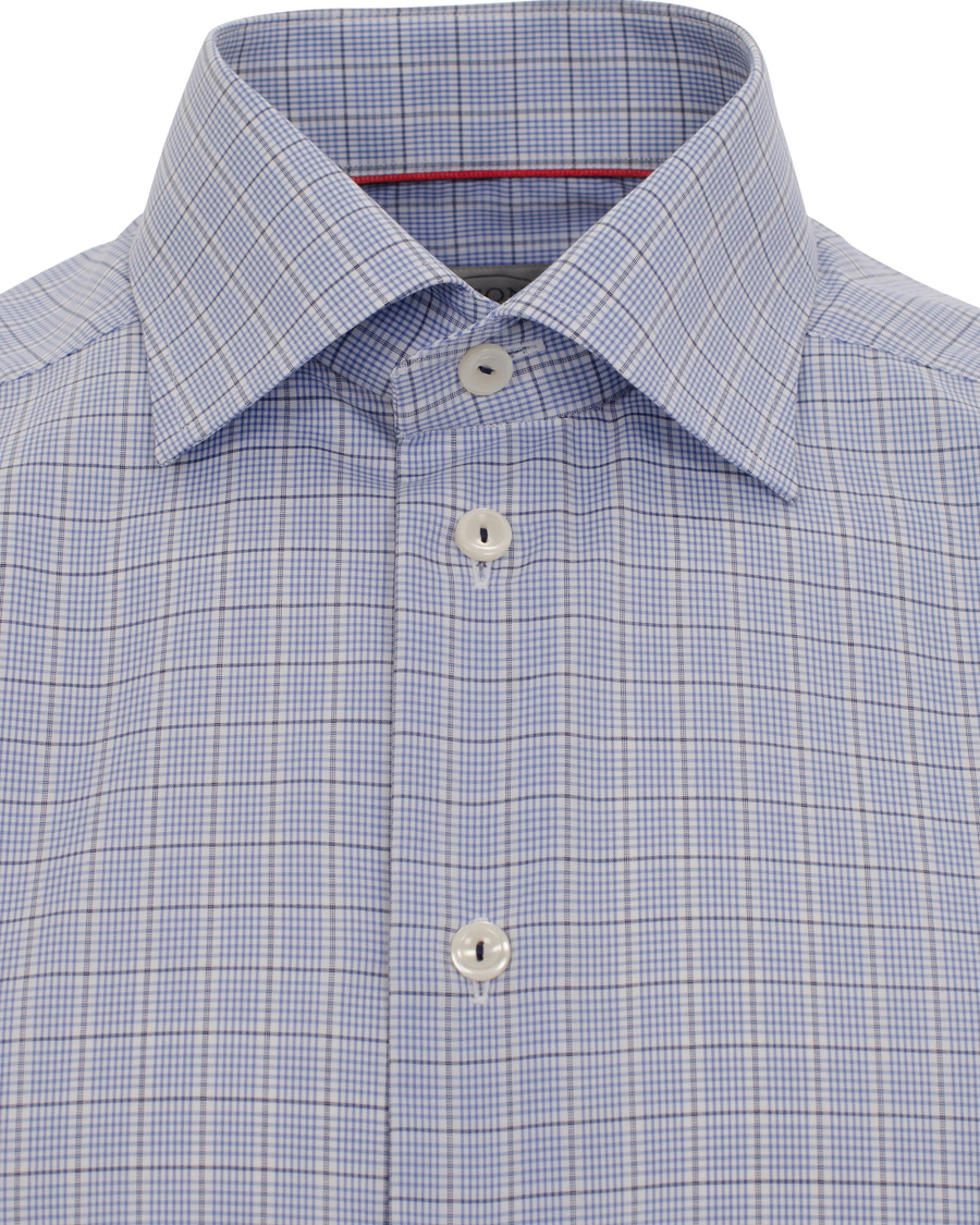 Homme | Chemises | Eton | Contemporary Fit Shirt Red Ribbon Check Blue