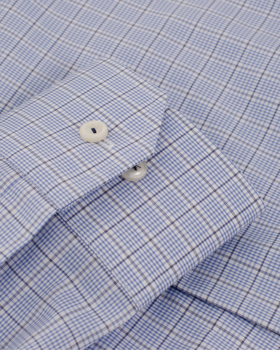 Homme | Chemises | Eton | Contemporary Fit Shirt Red Ribbon Check Blue