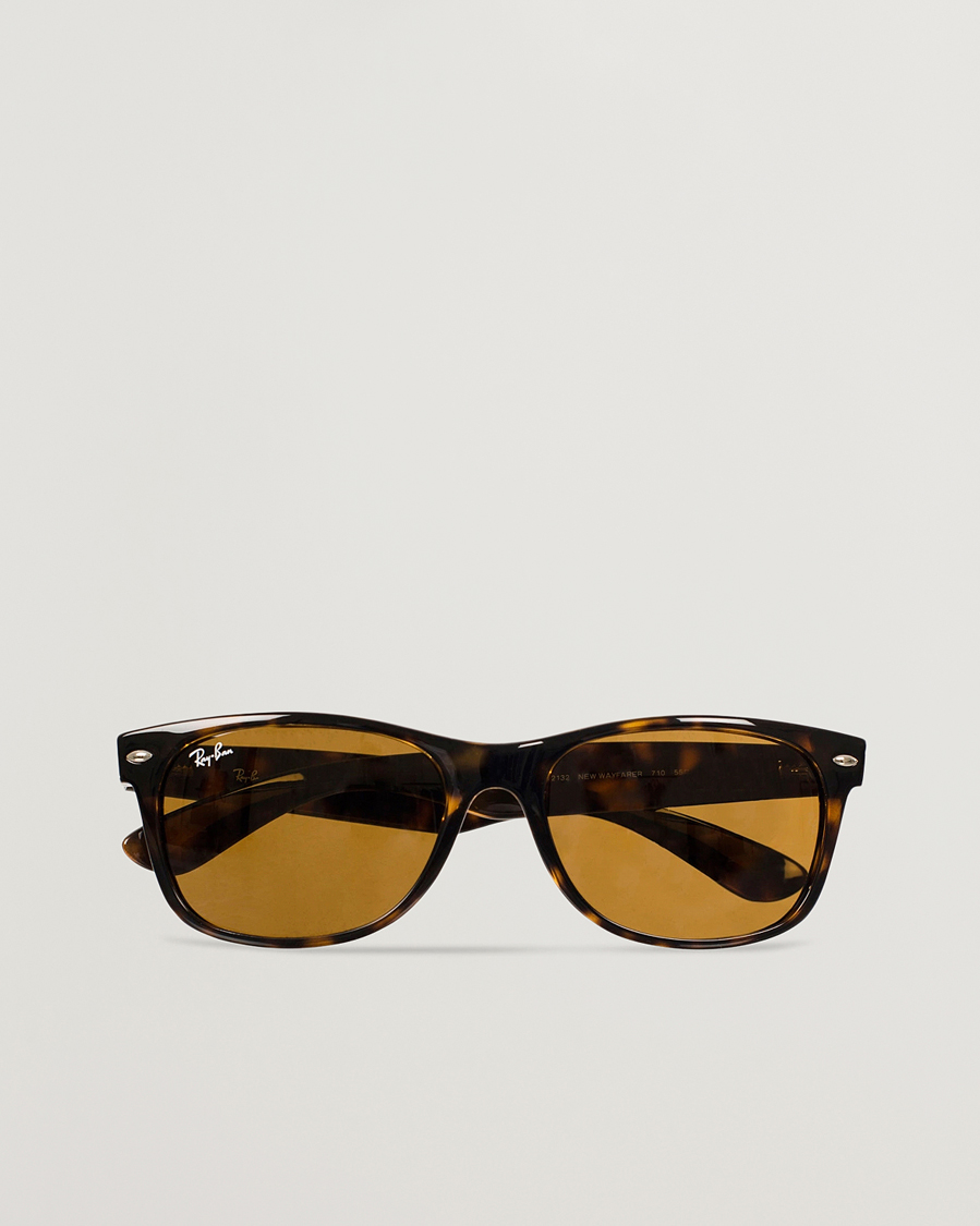 Homme | Lunettes De Soleil | Ray-Ban | New Wayfarer Sunglasses Light Havana/Crystal Brown