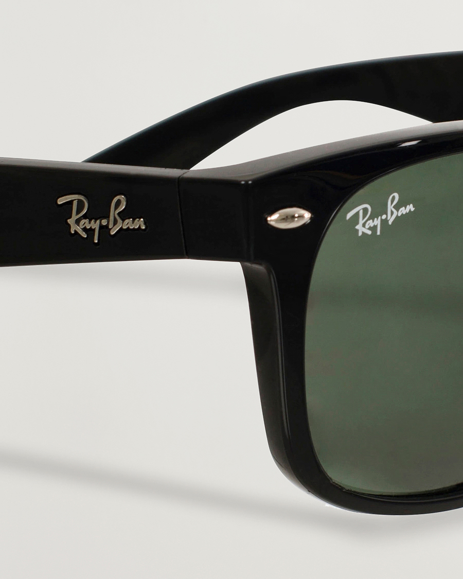 Heren | Zonnebrillen | Ray-Ban | New Wayfarer Sunglasses Black/Crystal Green