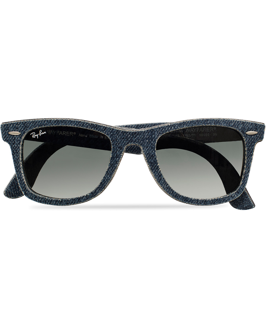 Homme | Ray-Ban Original Wayfarer Sunglasses Jeans/Grey/Green | Ray-Ban | Original Wayfarer Sunglasses Jeans/Grey/Green