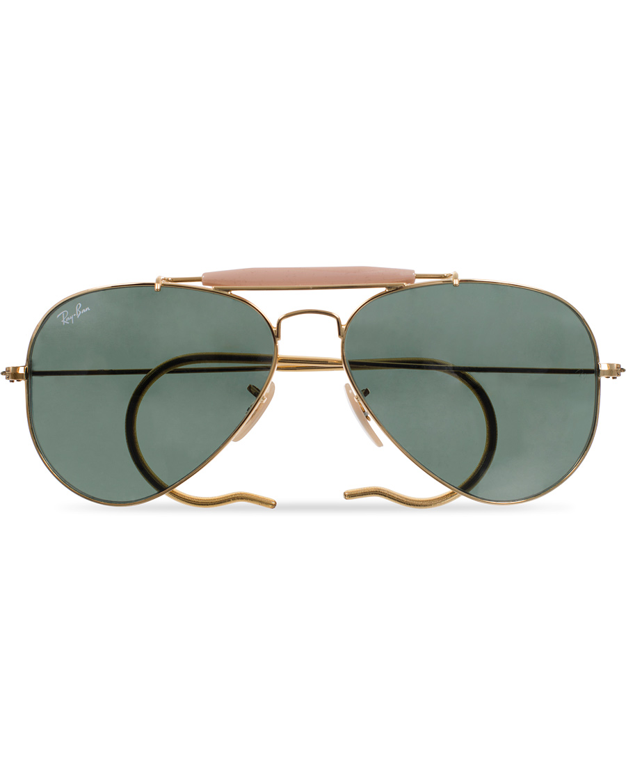 Homme | Ray-Ban RB3030 Outdoorsman Sunglasses Arista/Crystal Green | Ray-Ban | RB3030 Outdoorsman Sunglasses Arista/Crystal Green