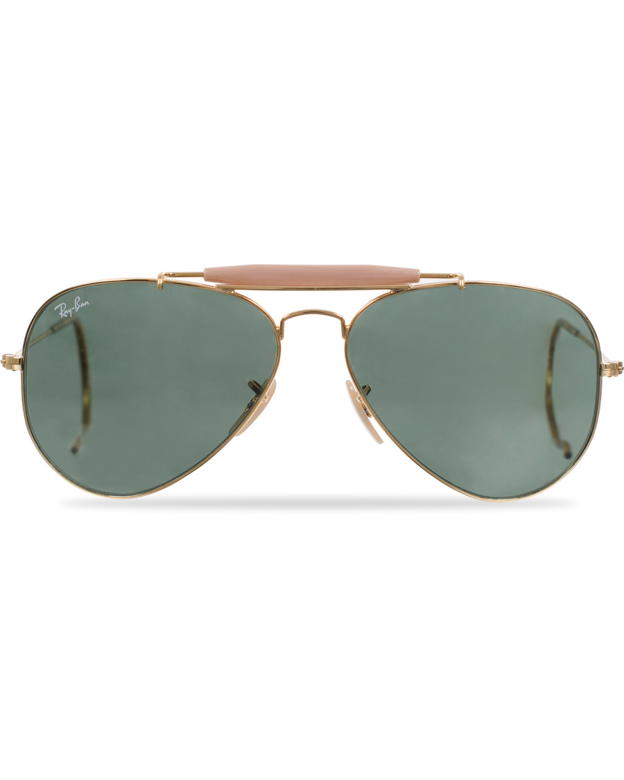 Homme | Ray-Ban RB3030 Outdoorsman Sunglasses Arista/Crystal Green | Ray-Ban | RB3030 Outdoorsman Sunglasses Arista/Crystal Green
