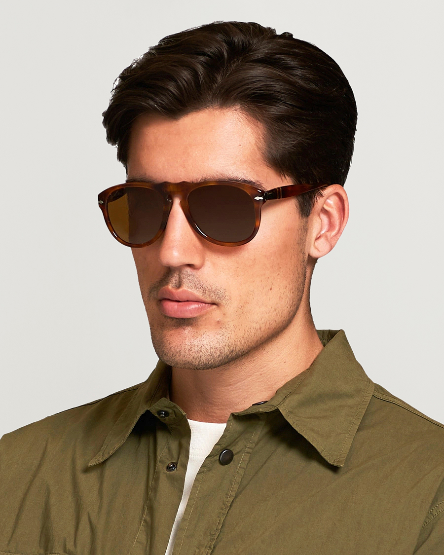 Homme | Persol 0PO0649 Sunglasses Light Havana/Crystal Brown | Persol | 0PO0649 Sunglasses Light Havana/Crystal Brown
